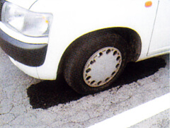 通過車両にて転圧